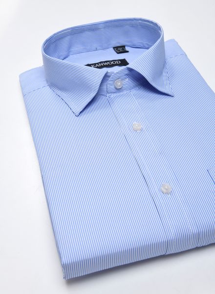 ShirtsPolyester Cotton Formal Wear Regular Fit Basic Collar Half Sleeve Stripe Kanwood